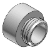 Enlarging fittings, nickel-plated brass (Round, execution) - Enlarging fittings, nickel-plated brass (Round, execution)
